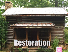 Historic Log Cabin Restoration  Wirtz, Virginia